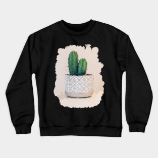 Tiny twin Cactus oil painting Crewneck Sweatshirt